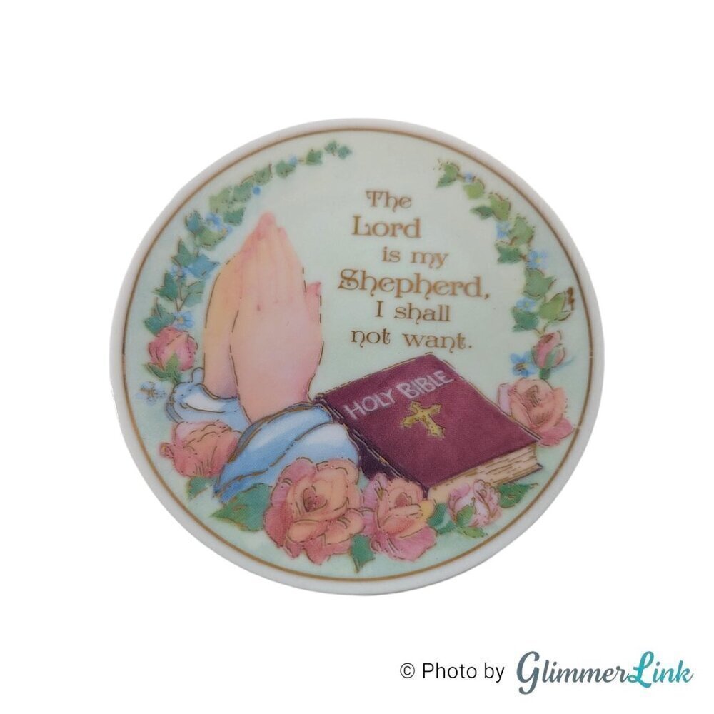 Vintage NIB 90s Enesco Lord is My Shepherd Porcelain Decorative Plate